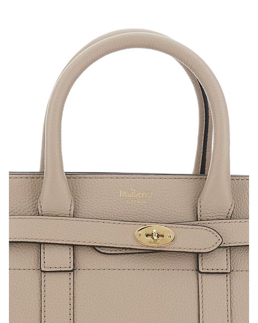 Borsa A Mano 'Bayswater Piccola' Con Tracolla Removibile di Mulberry in Natural