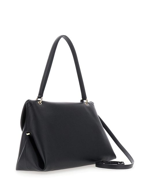 Borsa A Spalla Con Tracolla Regolabile E Chiusura Con Fibbia di Ferragamo in Black