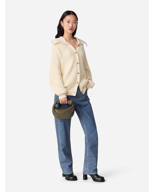 Bottega Veneta Brown 'Jodie' Mini Handbag With Knot Detail And Intrecciato Motif