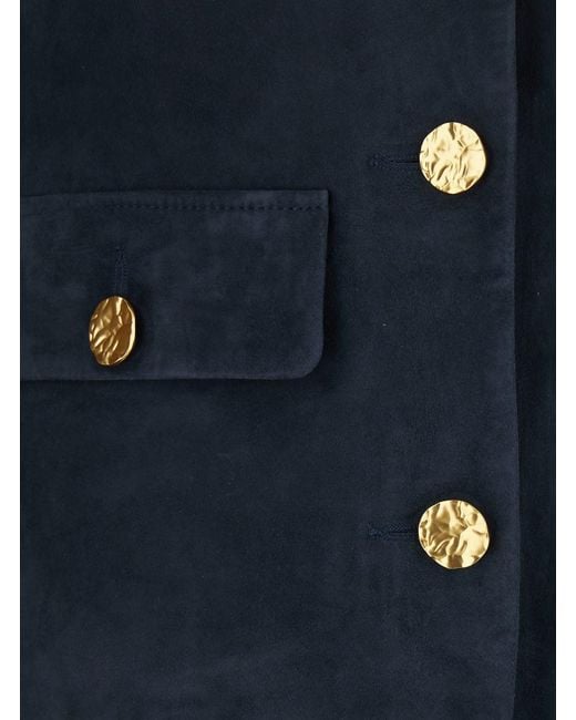 Arma Blue Giubbotto 'Lorenne' Con Scollo Rotondo E Tasche Applicate Sul Fronte