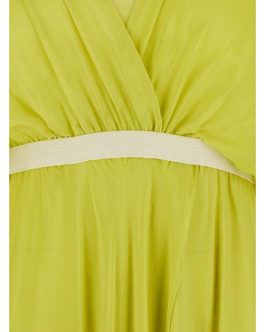 Forte Forte Green Long Dress With V-Neck