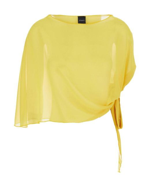 Le Plain Yellow Stole With Side Knot