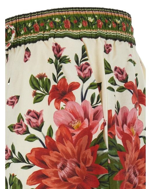 Farm Rio Green Shorts Wonder Linen Blend