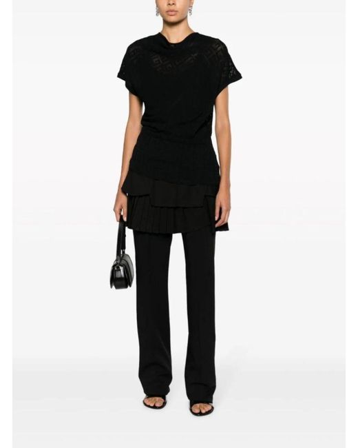 Givenchy Black Top With Draped Neckline