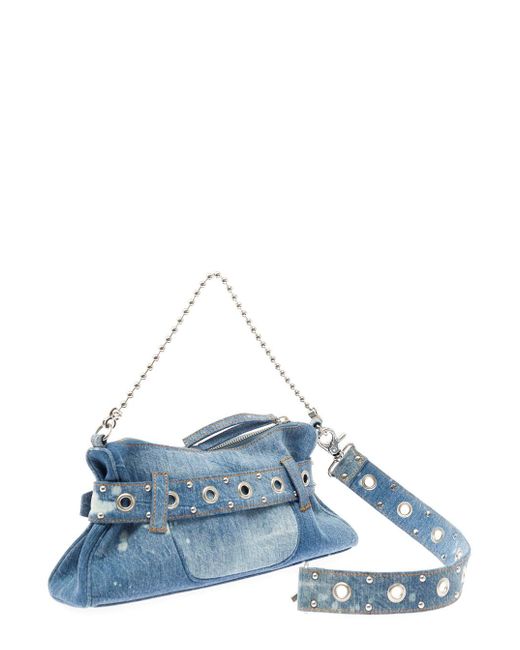 DSquared² Blue 'Gothic' Light Crossbody Bag With Belt