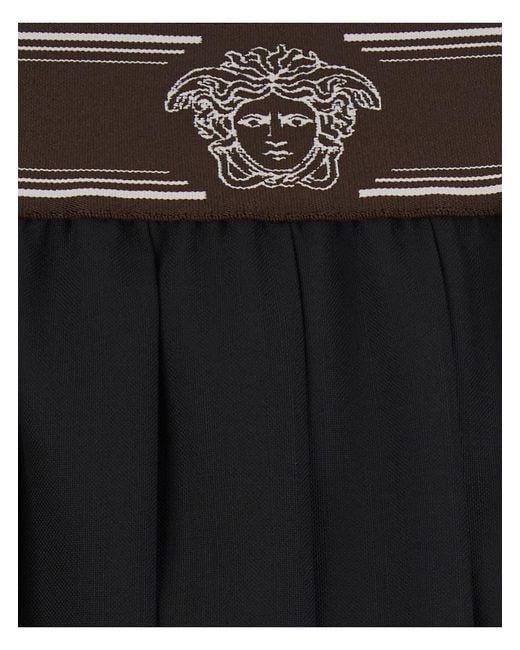Versace Black Pleated Skirt
