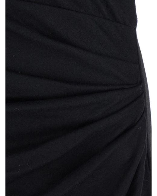 Isabel Marant Black Long Dress Naerys-Gc With Long Sleeves And Back Closure