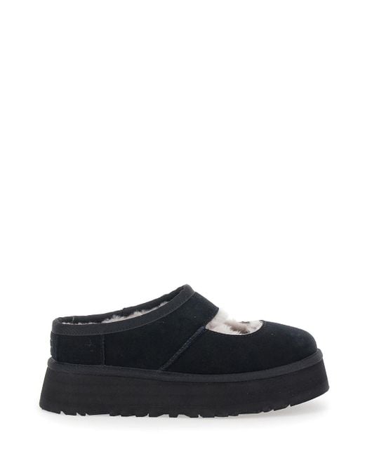 Ugg White 'Bea Mary Jane' Mules With Cut-Out Detail
