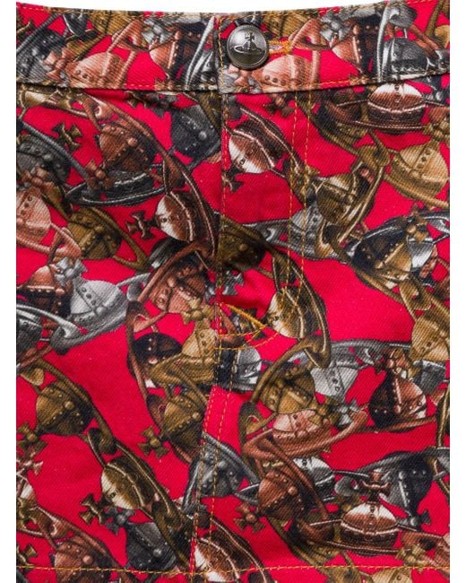 Vivienne Westwood Red Printed Mini Skirt