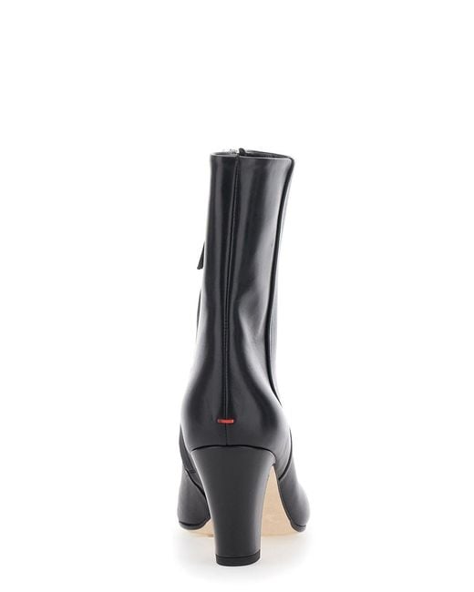 Aeyde Black Calfskin Maris Ankle Boots