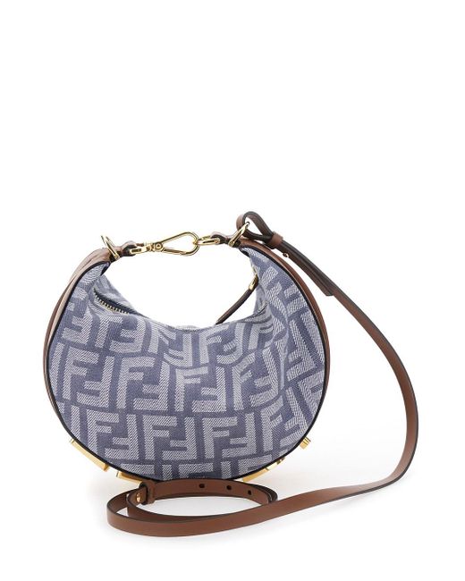 Fendi Multicolor 'Graphy' Mini Handbag With Logo Lettering And All-Over Ff Motif