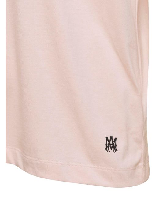 T-Shirt Girocollo di Amiri in Pink da Uomo