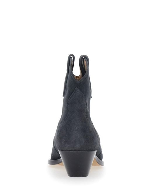 Isabel Marant Black 'Dewina' Ankle Boots With Medium Heel