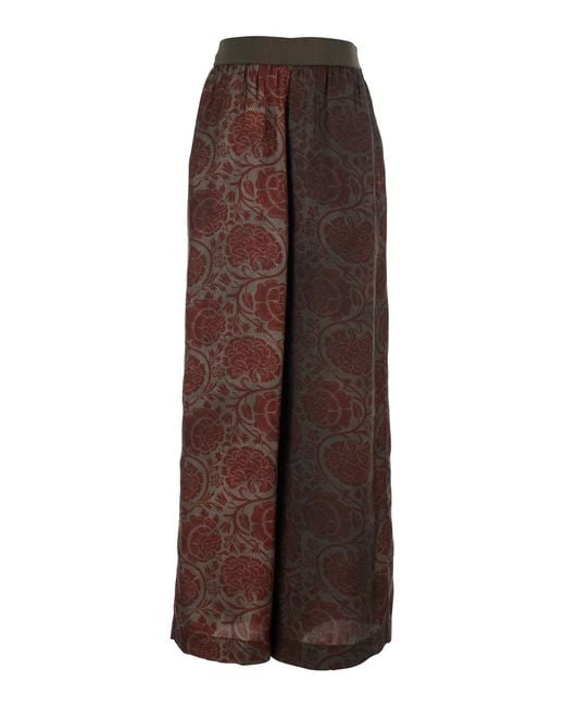 Uma Wang Brown Pants Pansy Cupro-Blend