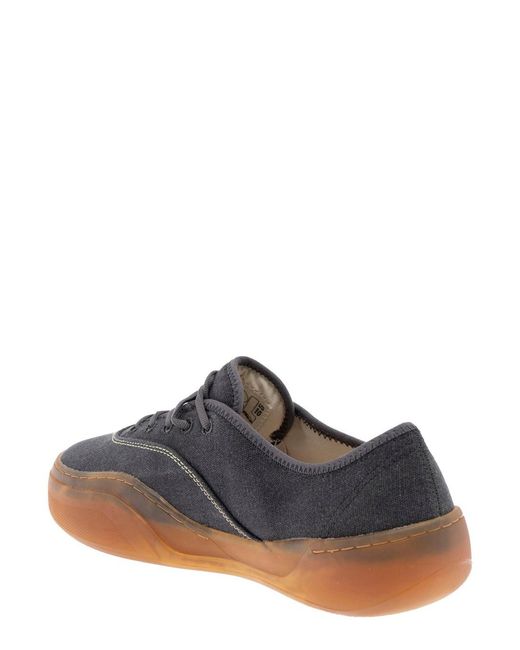 ERL Black 'Low Skate' Sneakers Low Top With Contrast Sole for men
