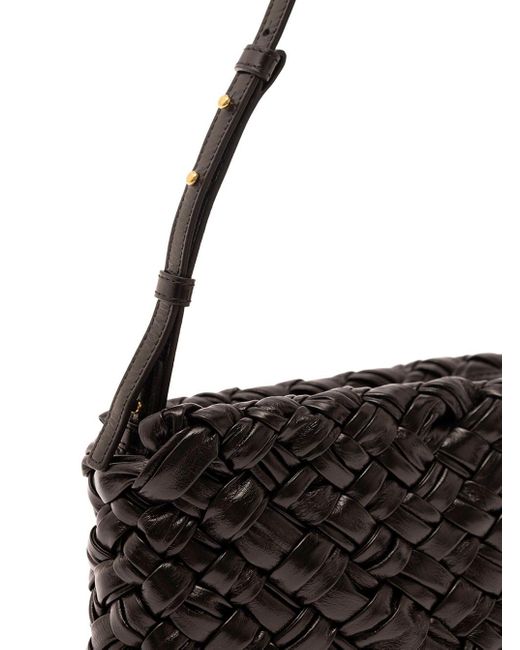 Bottega Veneta Black 'Kalimero Cha Cha' Shoulder Bag With Intrecciato