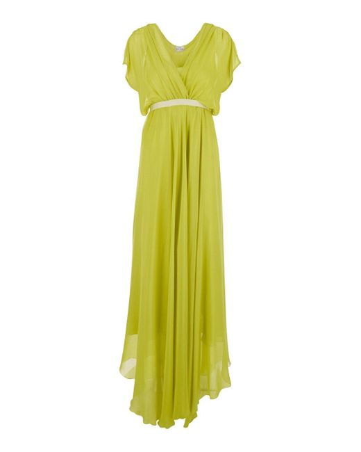 Forte Forte Green Long Dress With V-Neck
