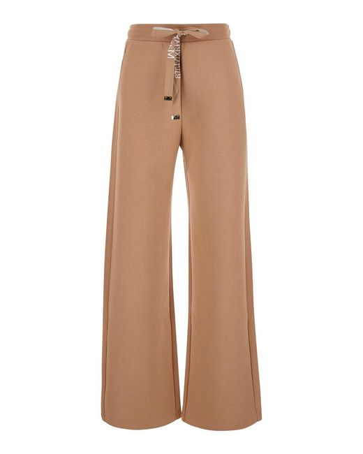 Max Mara Natural Pants S Maxmara With Pockets And Straight Hems