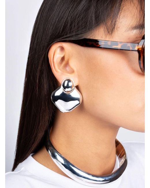 FEDERICA TOSI White Earring Lily Earrings With Elegant Design And Refined De