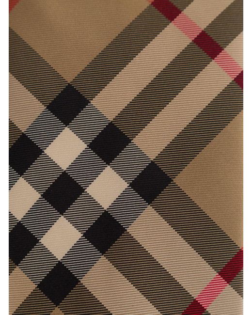 Burberry Metallic Scarf With All-over Vintage Check Print In Silk Man for men