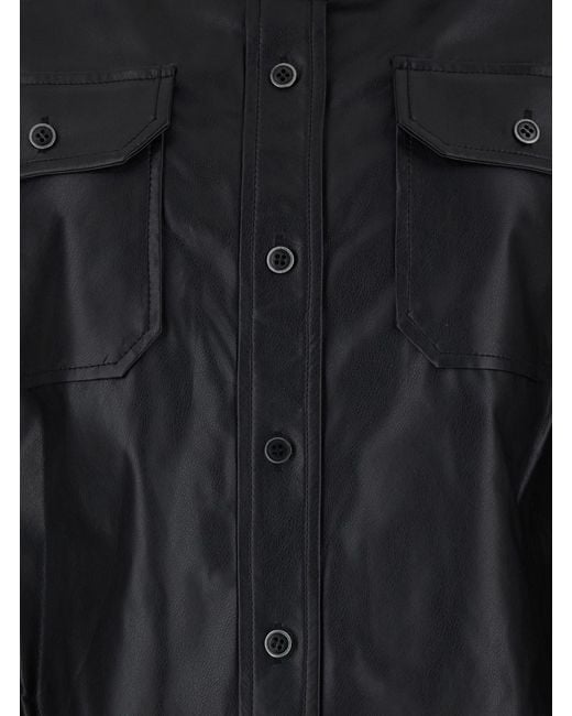 Isabel Marant Black 'Noee' Shirt With Classic Collar And Front Patch Pockets