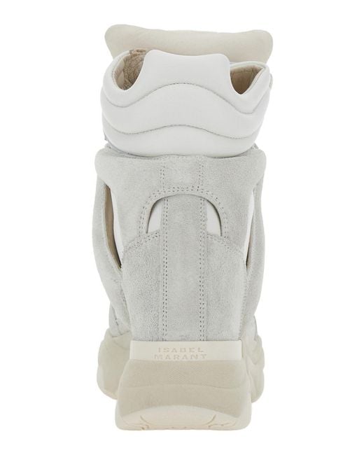 Isabel Marant White Balskee-Gz Sneakers With Rubber Sole And Tech Fabr