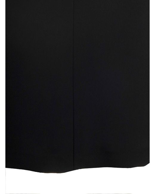 Douuod Black Pleated Long Skirt