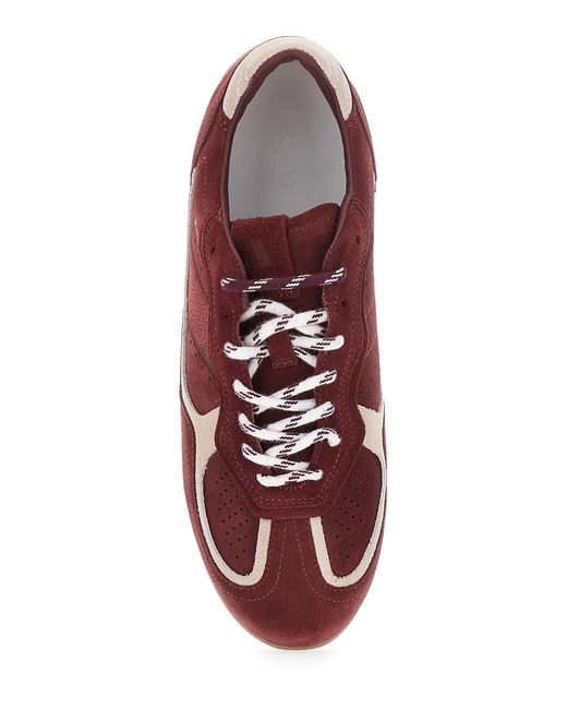 Alohas Purple Low Top Sneakers With Logo Lettering On The Side