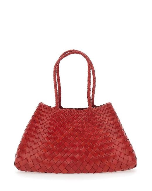 Dragon Diffusion Santa Croce Big Tapered Bag With Leather Straps A