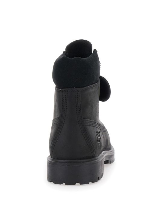 Timberland Black Boots With Logo Plate for men