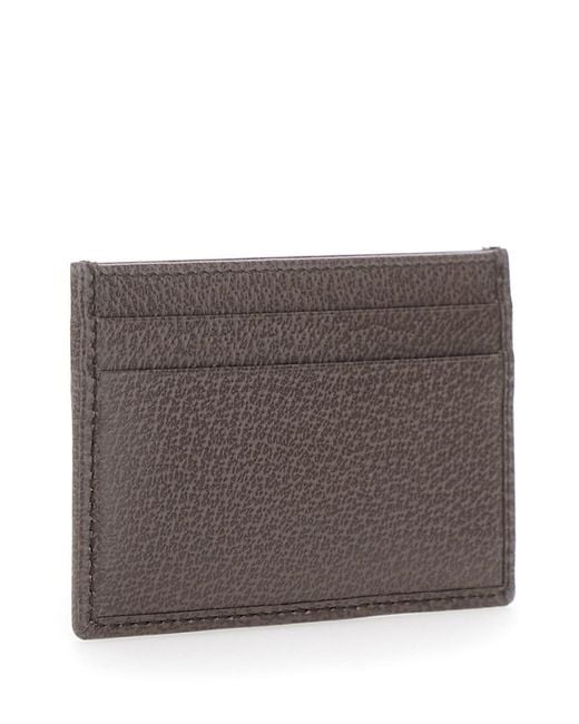 Gucci Gray 'Ophidia' Card Holder With Gg Plaque for men