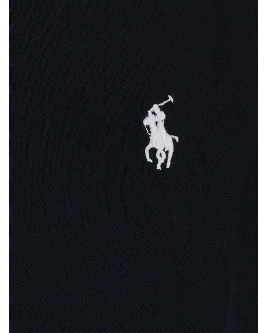 Polo Ralph Lauren Black Polo Shirt 'Custom Fit' for men