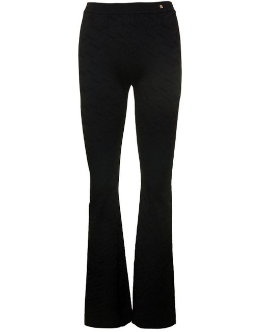 Versace Black Knit Colour Allover Pants
