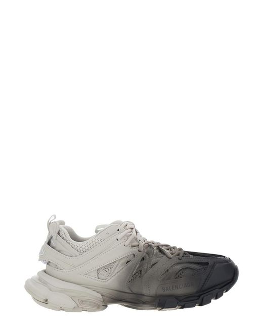 Balenciaga Gray 'Track' And Low Top Sneakers With Logo Lettering On The Tongue for men