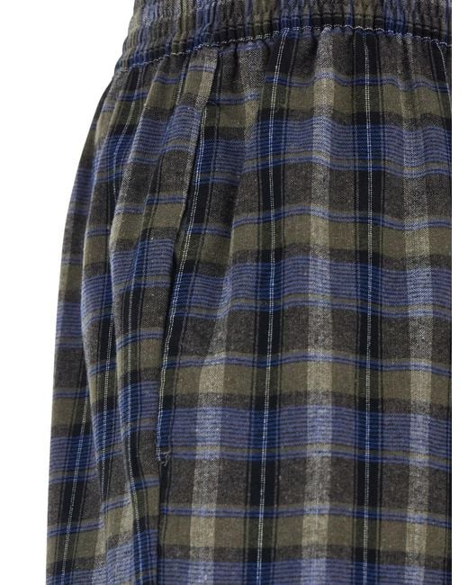 ERL Blue Check Boxers Woven for men