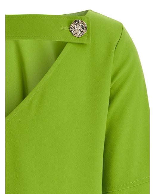 Liu Jo Green Lime Bell-Sleeve Mini Dress