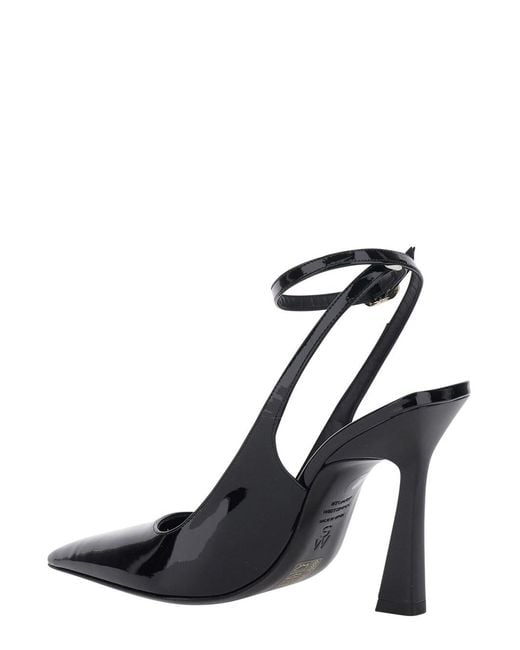 Stuart Weitzman Black Strap Pump Vinnie 100 Leather