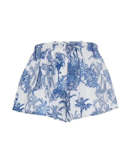 Mc2 Saint Barth Blue Silk Scarf Kammy
