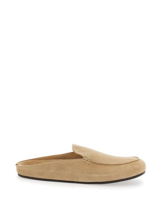 VINNY'S Natural Mule 'Donnie' With Slip-On Design And Rounded Toe for men