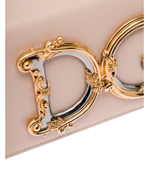 Dolce & Gabbana Pink Barocco Dg Girl Mini Bag