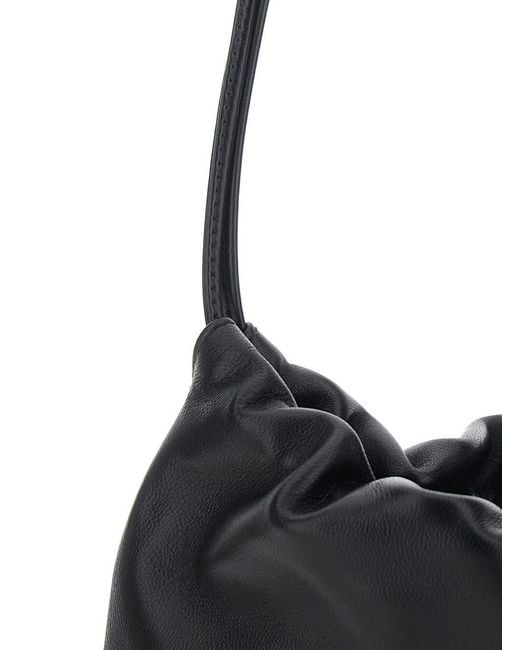 NOTHING WRITTEN Black Shoulder Bag With Leather Details