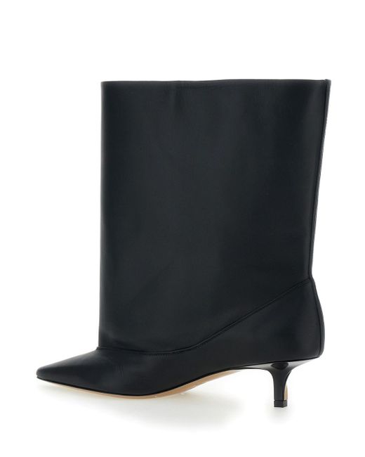 Jacquemus Black 'Les Bottes Tourni' Ankle Boots With Pointed Toe And Low Stiletto Heel