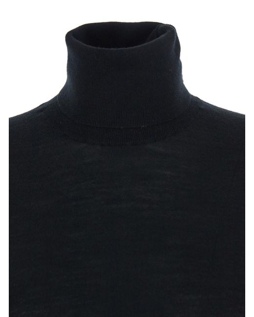 Abito A Collo Alto Con Spacchi Sul Lato di Totême  in Black