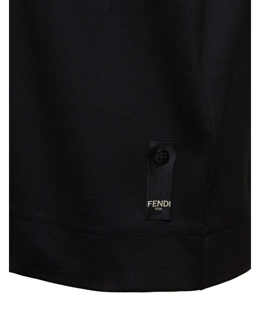 Fendi Black Crew Neck T-Shirt for men