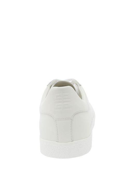 Givenchy White Low Top Sneakers With Logo Lettering Detail for men