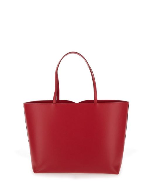 Dolce & Gabbana Red 'Dg Logo' Medium Shopper