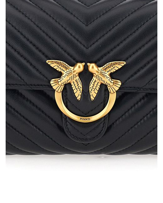 Pinko Blue Shoulder Bag Leather