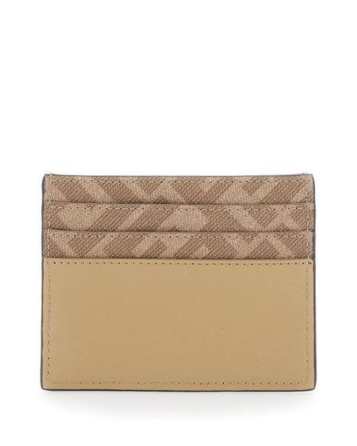 Fendi Natural Card Holder With Ff Plaque On The Front for men