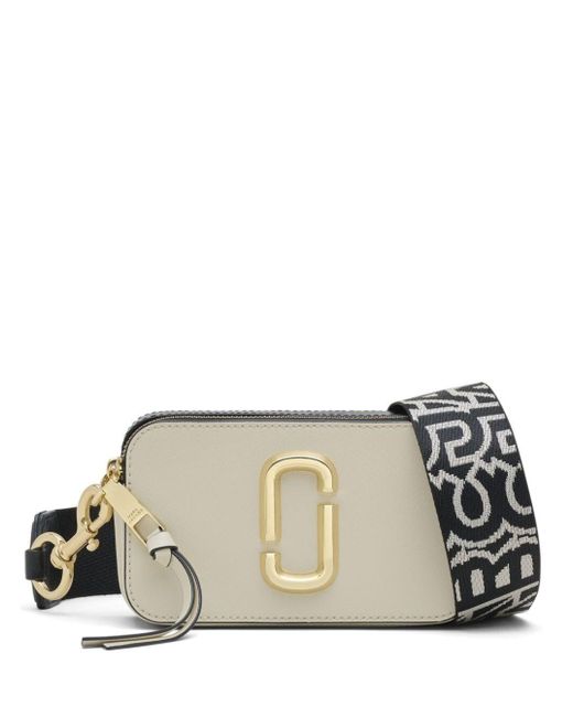 Marc Jacobs White 'The Snapshot' Shoulder Bag With Metal Logo