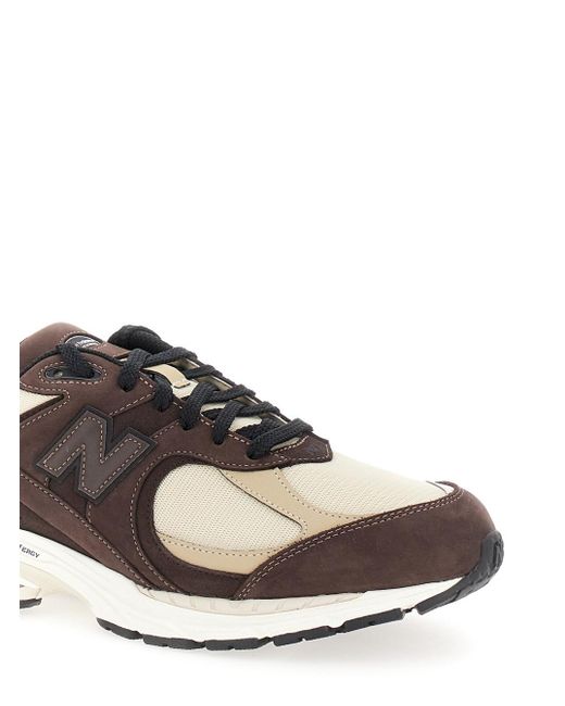 New Balance Brown '2002' And Low Top Sneakers With Logo Detail I for men